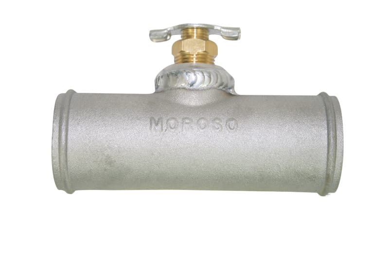 Moroso — Moroso Radiator Hose Bleed/Drain - 3/8in Petcock - 1-1/2in to 1-1/2in Hose - Cast Aluminum