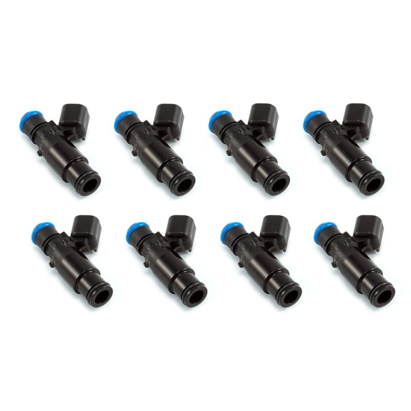 Injector Dynamics — Injector Dynamics 1340cc Injector - 48mm Length - 14mm Top - 14mm Black Bottom Adaptor (Set of 8)