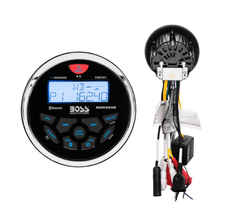 Boss Audio — Boss Audio Systems Marine Gauge Receiver / Bluetooth / No CD / USB / AM FM