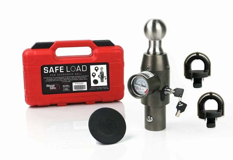 Weigh Safe — Weigh Safe OEM Gooseneck Ball for Ford/Chevrolet w/Pucks (30K GTWR) - Stainless Steel