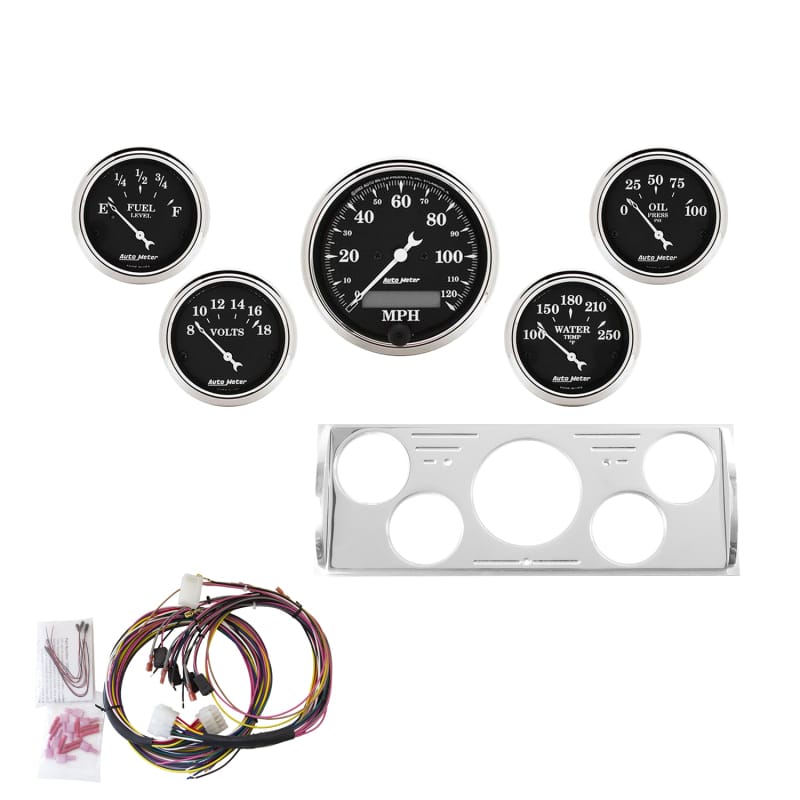 AutoMeter — Autometer 40-46 Chevrolet Truck 5 Gauge Dash Kit (MPH/FUEL/OILP/WTMP/BAT) - Old Tyme Black
GA KT CH TK 40/6 OTB