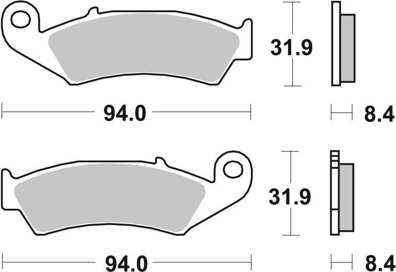 Brembo OE Powersports — Brembo OE 90-96 Honda RVF RR (NC35) 400cc Brake Pad - Rear