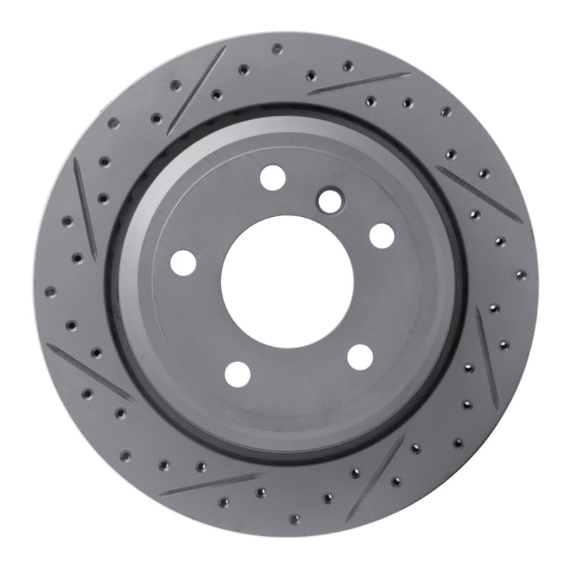 R1 Concepts — R1 96-03 BMW 530I Rear Right Drilled & Slotted Geo-Carbon Rotor