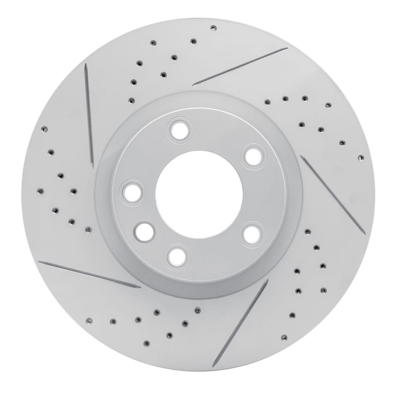R1 Concepts — R1 11-18 Porsche Cayenne Right Front Drilled & Slotted Geo-Carbon Rotor