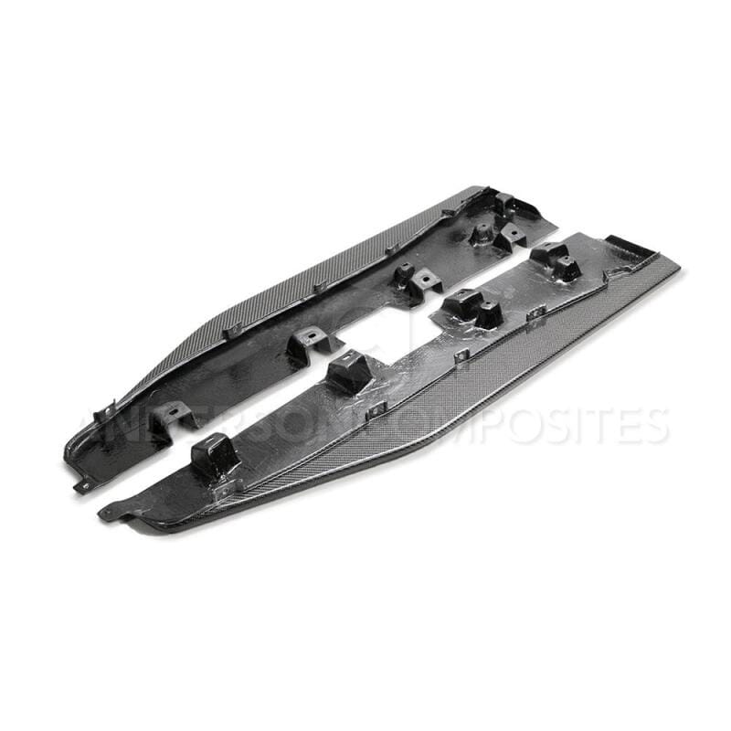 Anderson Composites — Anderson Composites 2020 Ford Mustang/Shelby GT500 Carbon Fiber Side Splitters