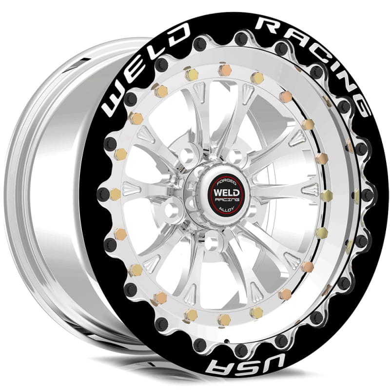 Weld — Weld Vitesse 15x10 / 5x120mm BP / 7.5in. BS Polished Wheel - Black Single Beadlock MT
15X10'' Vitesse