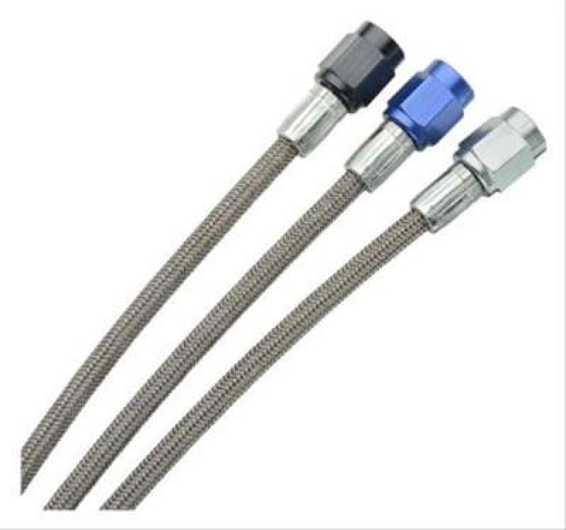 Fragola — Fragola -2AN Brake Line w/ -3AN Blue Alum. Nuts 14in