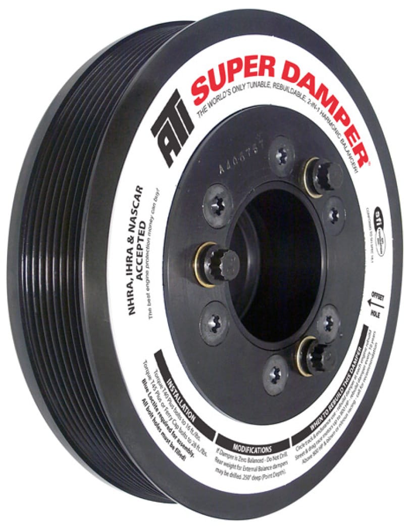 ATI — ATI Damper - 7.45in - Steel - 8 Grv - Ford 7.3 - Powerstroke - 99-03 - Ext Bal - 3 Ring - Diesel