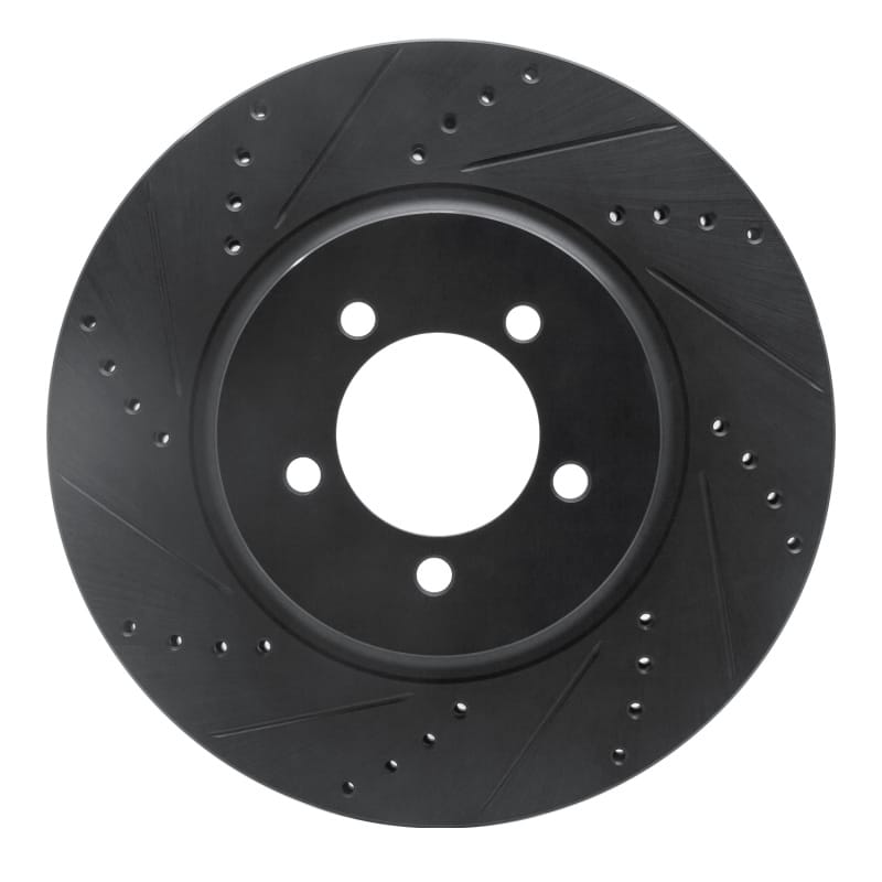 R1 Concepts — R1 03-05 Lincoln AVIATOR Front Left Drilled & Slotted Black Brake Rotor
R1 Brake Rotor Drill