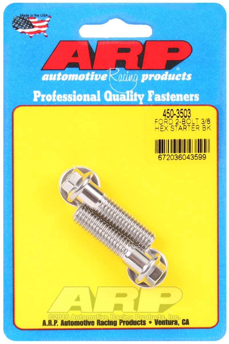 ARP — ARP Ford SS 2-Bolt 3/8in Hex Starter Bolt Kit