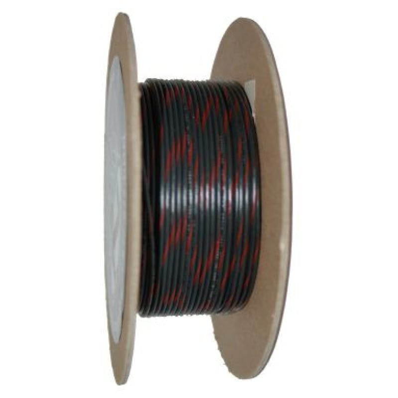 NAMZ — NAMZ OEM Color Primary Wire 100ft. Spool 20g - Black/Red Stripe
