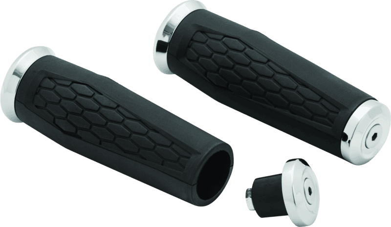 Kuryakyn — Kuryakyn Hex Grips 1inch Universal Chrome