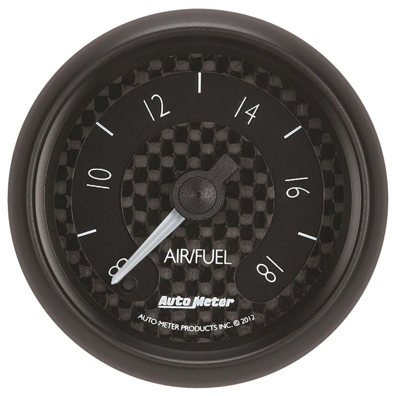 AutoMeter — GAUGE, AIR/FUEL RATIO-WIDEBAND, ANALOG, 2 1/16", 8:1-18:1, STEPPER MOTOR, GT