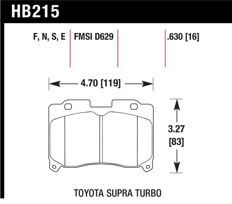 Hawk Performance — Hawk 93-98 Toyota Supra TT HPS Street Front Brake Pads
Disc Brake Pad