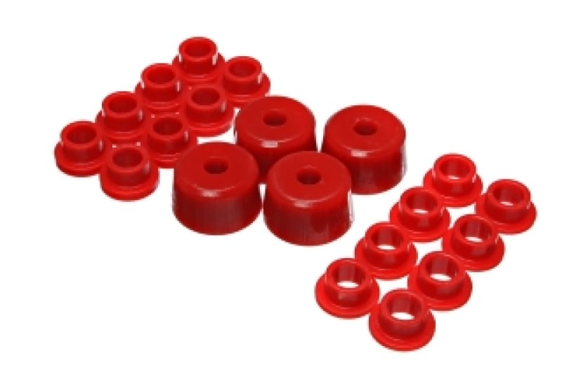 Energy Suspension — Energy Suspension Polaris Shock Bushing Upgrade Kit - Red