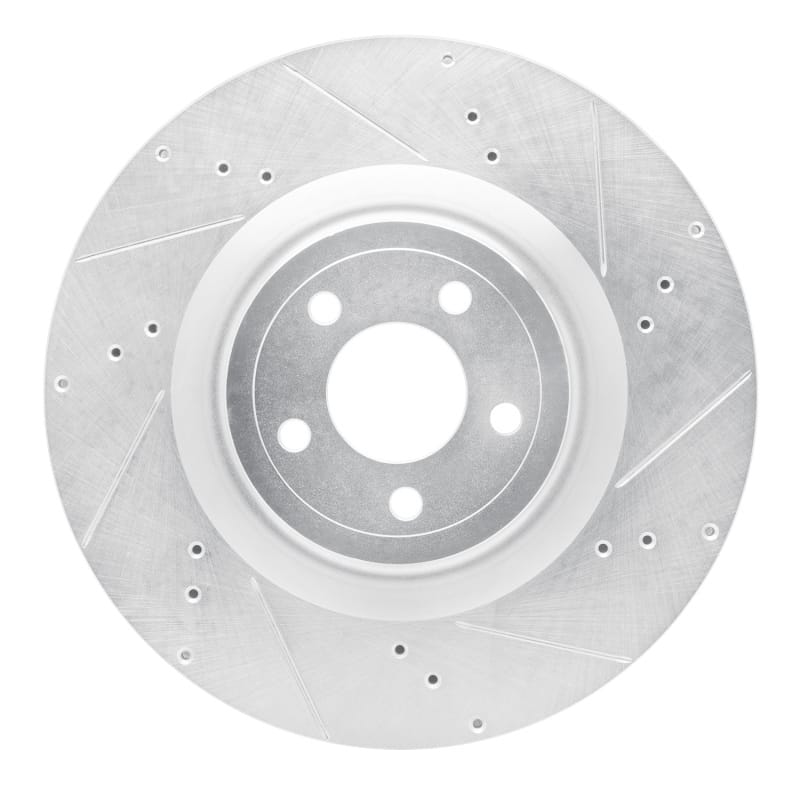 R1 Concepts — R1 15-23 Ford Mustang Front Right Drilled & Slotted Silver Brake Rotor
R1 Brake Rotor Drill