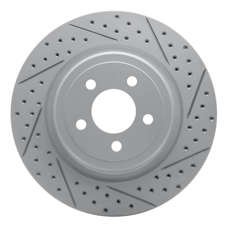 R1 Concepts — R1 06-23 Dodge Charger Rear Right Drilled & Slotted Geo-Carbon Rotor