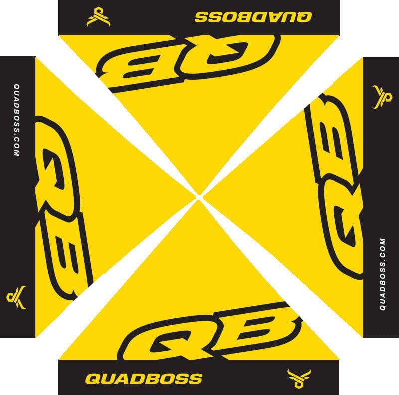 QuadBoss — Canopy with Frame, 10 ft. x 10 ft., Yellow/Black