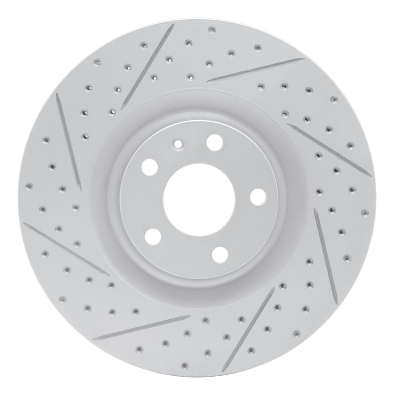 R1 Concepts — R1 04-09 Audi S4 Front Left Drilled & Slotted Geo-Carbon Rotor