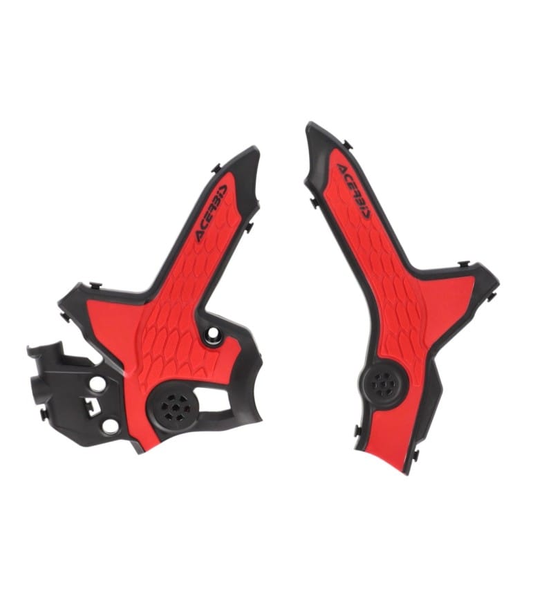 Acerbis — Acerbis 21+ Honda CRF300L Frame Guards- X-Grip - Black/Red