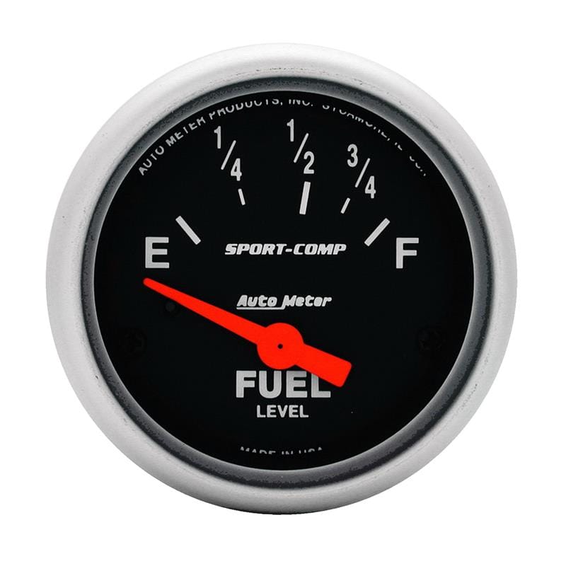 AutoMeter — Autometer 2-1/16in 73 OHMS Empty / 10 OHMS Full Electric Sport-Comp Gauge
2" FUEL LEVEL, 73 E/