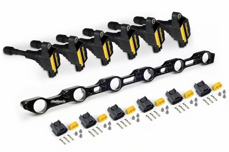 Haltech — Haltech Toyota 1JZ/2JZ (Incl. VVTi) R35 Coil Conversion Kit w/Bracket & Connectors
