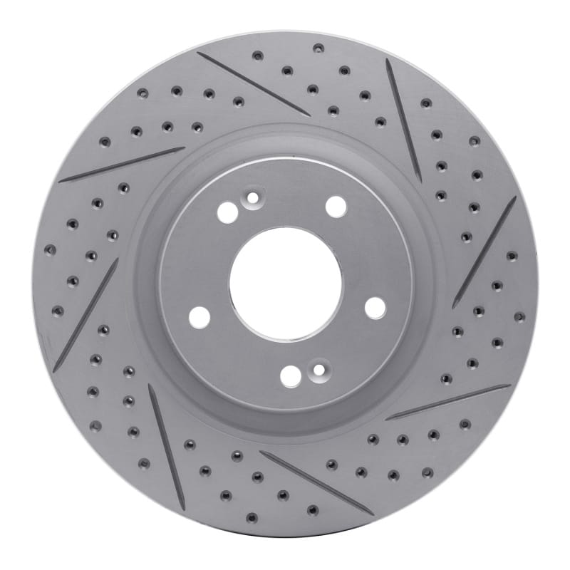 R1 Concepts — R1 11-25 Hyundai Tucson Front Right Drilled & Slotted Geo-Carbon Rotor