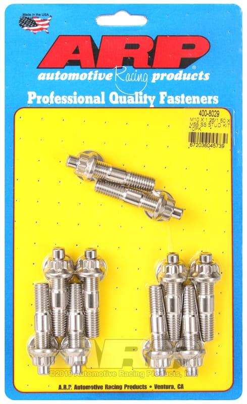ARP — ARP M10 X 1.25/1.50 X 55mm broached stud kit 10pcs