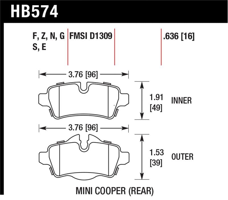 Hawk Performance — HP Plus Disc Brake Pad