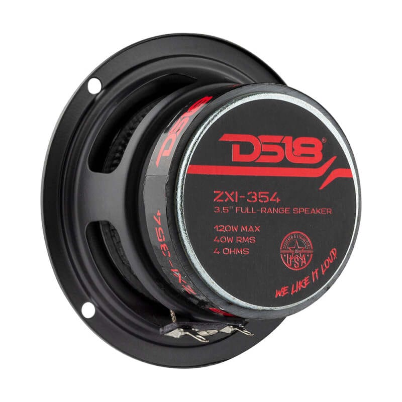 DS18 — DS18 3.5in 40 Watts RMS 4 ohm 1-Way Full Range Speaker w/ Kevlar Cones