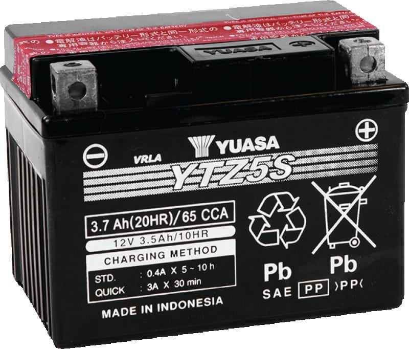 Yuasa Battery — Yuasa YTZ5S-BS Maintenance Free AGM 12-Volt Battery w/Bottle