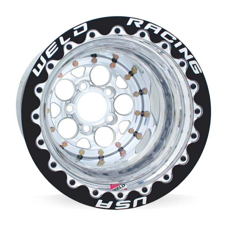 Weld — Weld Magnum 2.0 15x10 / 5x4.50 BP / 5in BS Polished Wheel - Black Single Beadlock M/T
15x10'' Magnum SBL