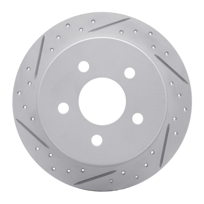 R1 Concepts — R1 97-05 Buick Regal Rear Left Drilled & Slotted Geo-Carbon Rotor