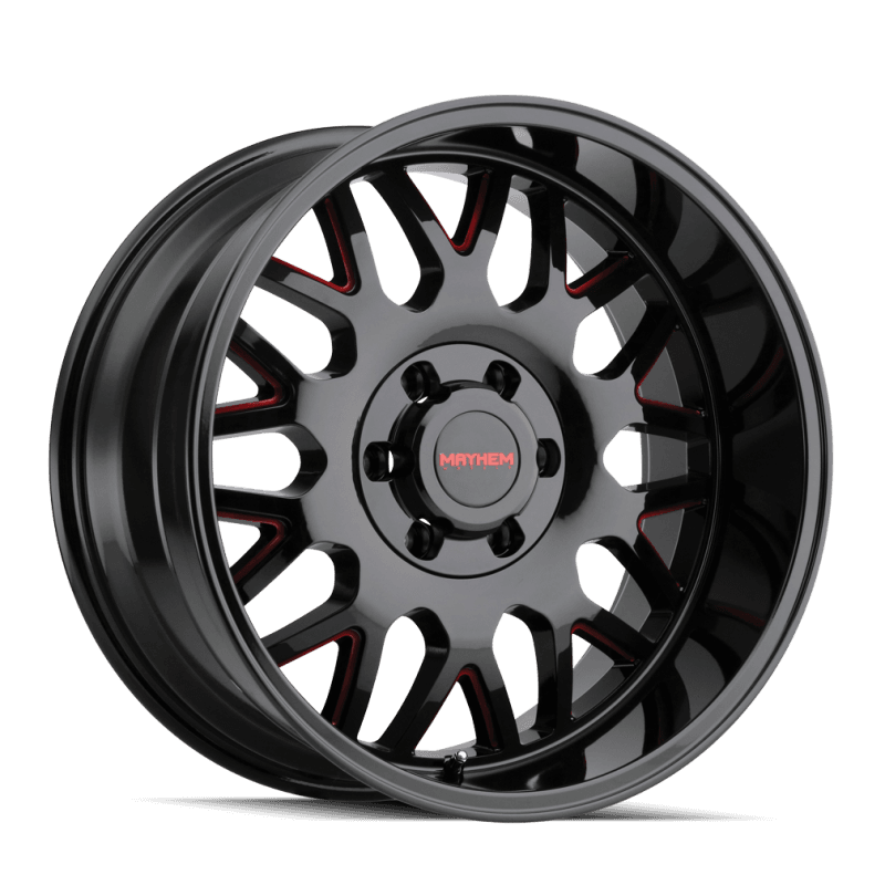 Mayhem — Mayhem 8110 Tripwire 20x9 / 8x165.1 BP / 0mm Offset / 130.8mm Hub Black w/ Prism Red Wheel