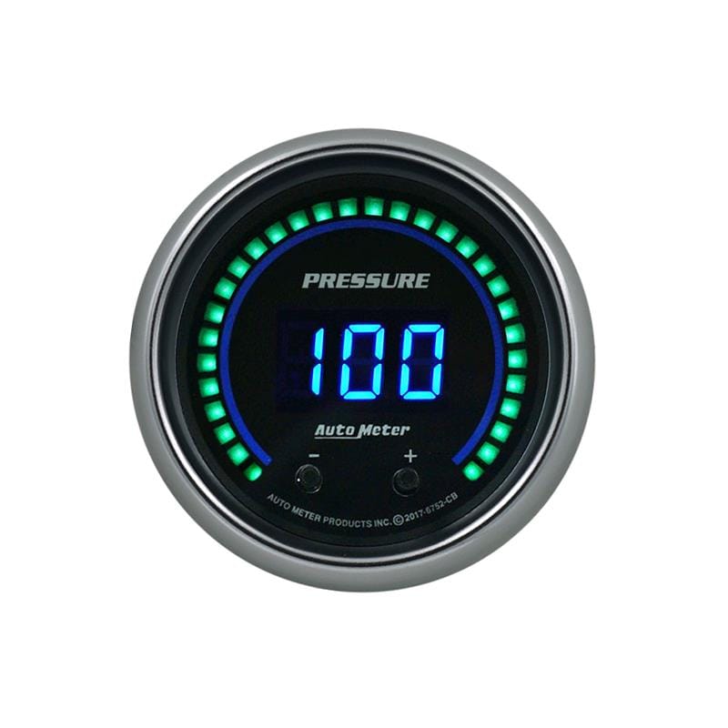 AutoMeter — GAUGE, PRESSURE, 2 1/16", TWO CHANNEL, SELECTABLE, COBALT ELITE DIGITAL