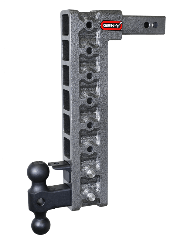 GEN-Y Hitch — Gen-Y Mega Duty 2in Shank 17.5in Drop 10K Hitch w/Dual-Ball/Pintle Lock/Stabilizer Kit
Drop Hitch