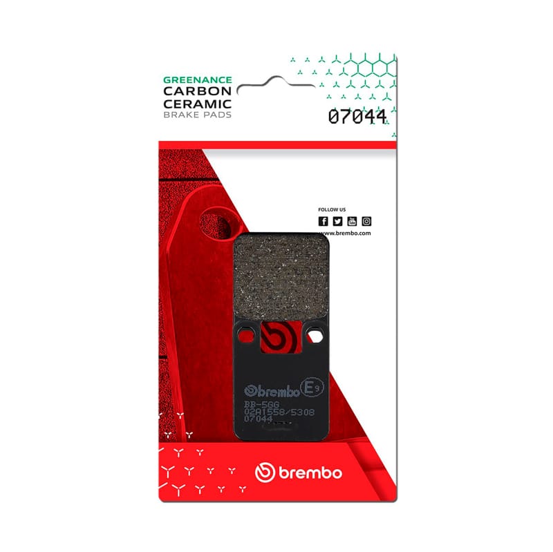 Brembo OE Powersports — Brembo OE Suzuki A/Suzuki Ay/Suzuki Ux/Yamaha Dt/Yamaha Tzr Carbon Ceramic Brake Pad - Rear