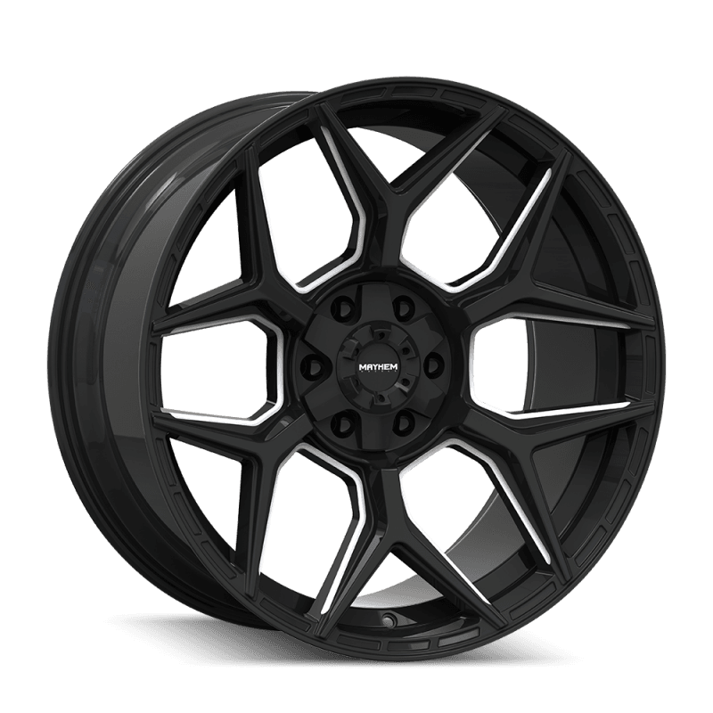 Mayhem — Mayhem Vanquish 8119 22x10 / 6x135/6x139.7 / -19mm Offset / 106.1mm Hub - Gloss Black Milled
MAYHEM 8119