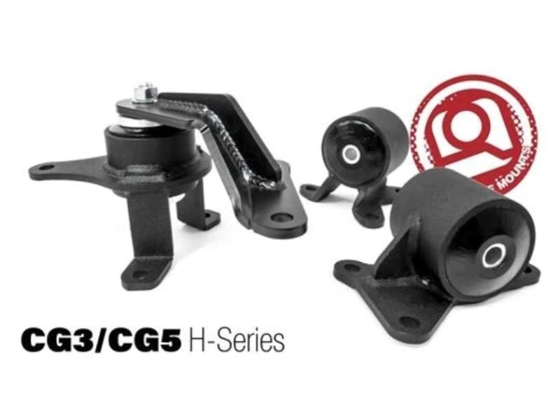 Innovative Mounts — Innovative 98-02 Accord H-Series Black Steel Mounts 75A Bushings