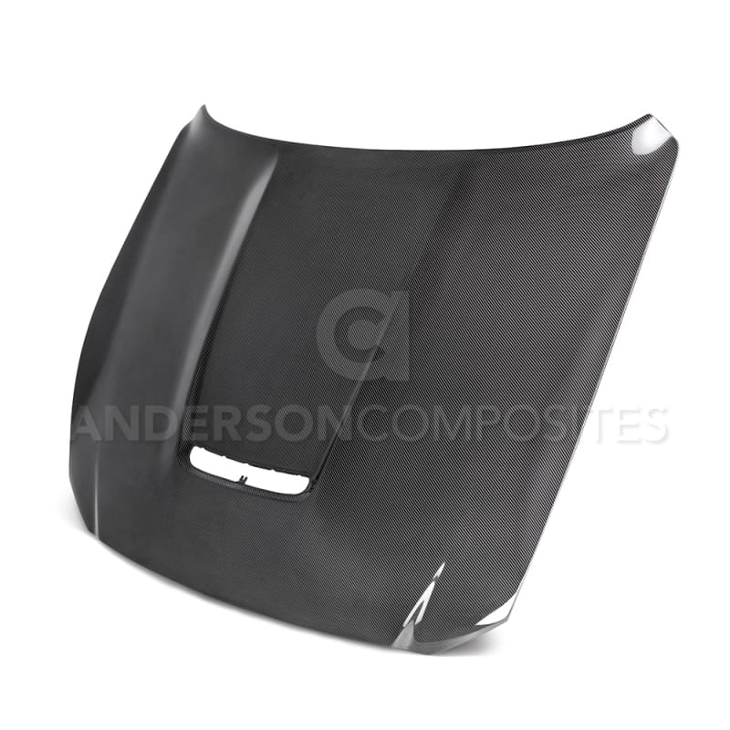 Anderson Composites — Anderson Composites 2015-2017 Ford Mustang Shelby GT350 Double Sided Carbon Fiber Hood