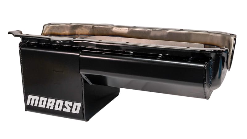 Moroso — Moroso Pre-85 Chevrolet Small Block/Dart SHP Power Pouch Wet Sump 7qt 8.25in Steel Oil Pan - Black