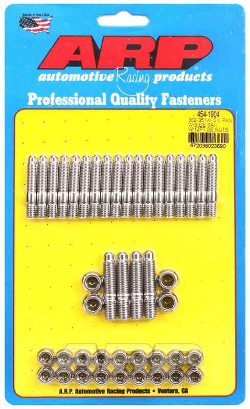 ARP — ARP Ford 302/351W Oil Pan Stud Kit w/ Side Rail