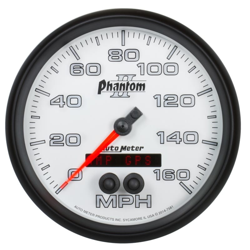 AutoMeter — Autometer Phantom II 5in 0-140MPH In-Dash Electronic GPS Programmable Speedometer
5" SPEEDO, 160 MPH,