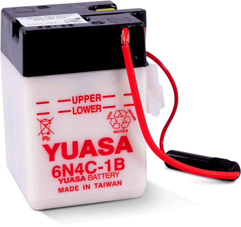 Yuasa Battery — Yuasa 6N4C-1B Conventional 6-Volt Battery