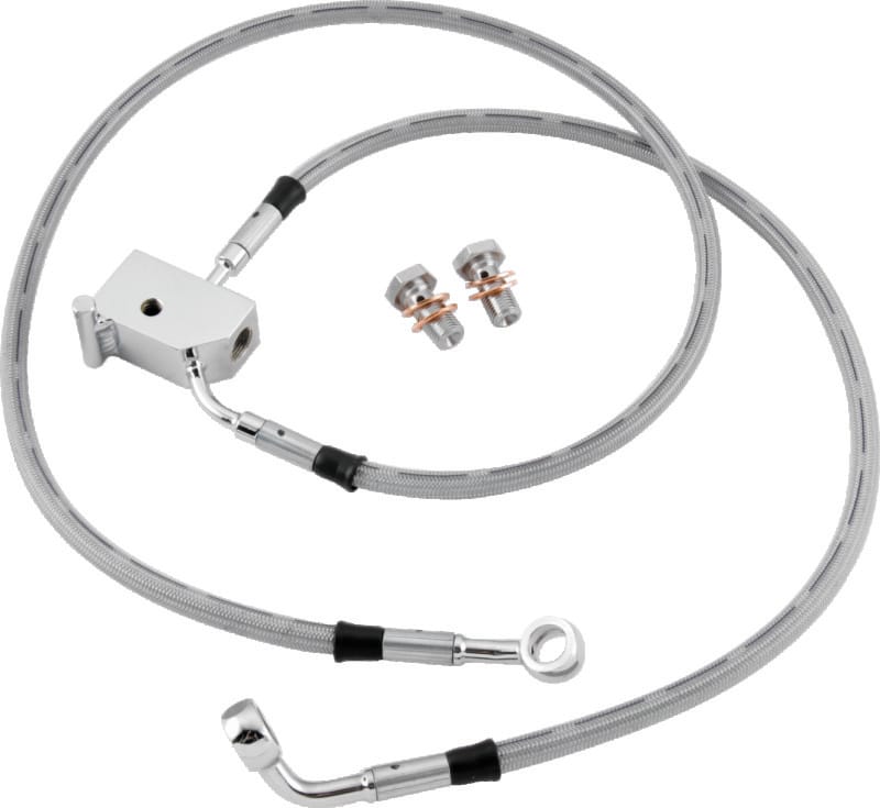 TwinPower — Rear Brake Line Kit, D.O.T., Stainless Steel, Stock Length