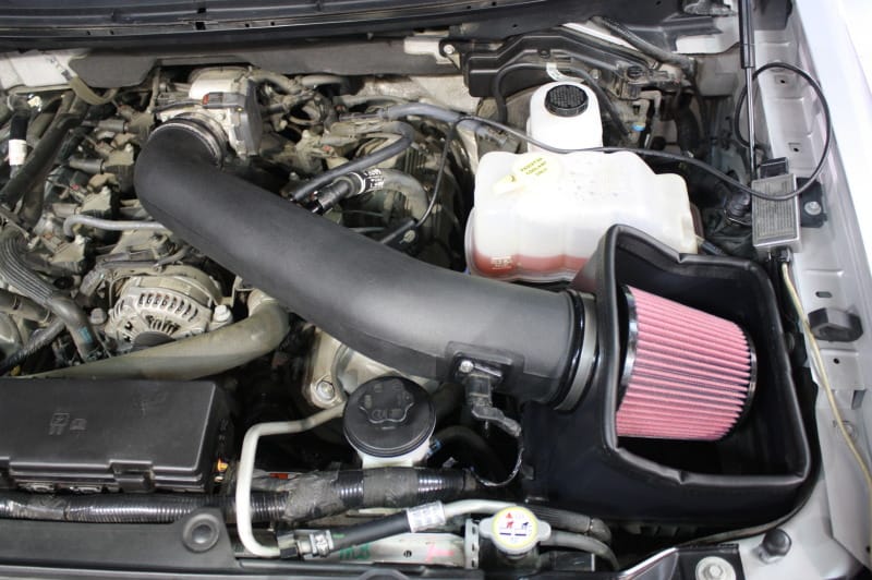 JLT — JLT 10-14 Ford F-150/Raptor 6.2L Black Textured Cold Air Intake Kit w/Red Filter - Tune Req