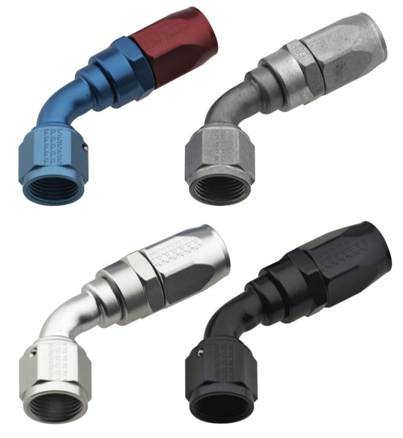 Fragola — Fragola -8AN x 60 Degree Power Flow Hose End - Black