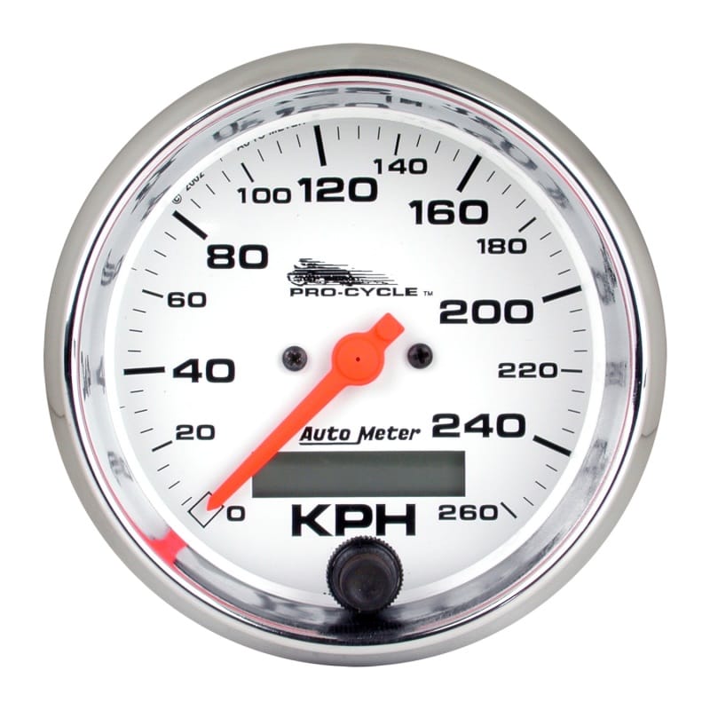 AutoMeter — Autometer Pro-Cycle Gauge Speedo 3 3/4in 160 Mph Elec White
3.75" SPD 160M WT PC