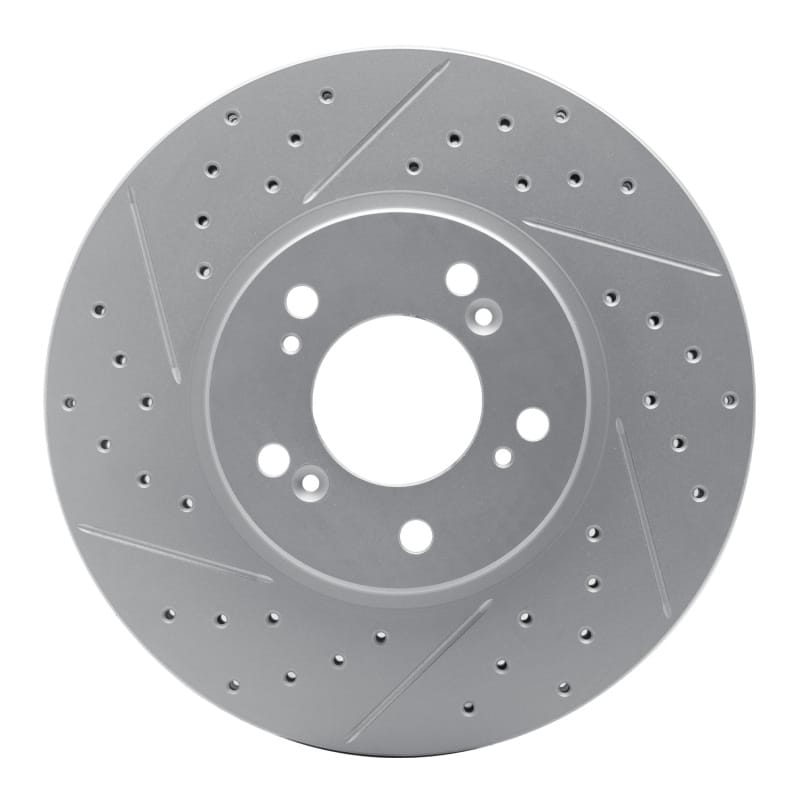 R1 Concepts — R1 99-04 Acura Rl Front Left Drilled & Slotted Geo-Carbon Rotor