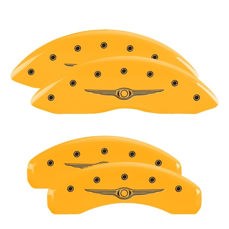 MGP — MGP 4 Caliper Covers Engraved F & R Chrysler Wing Yellow Finish Black Char 2009 Chrysler Aspen
Caliper Covers
